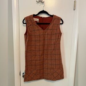 Sleeveless Plaid Wool Jumper